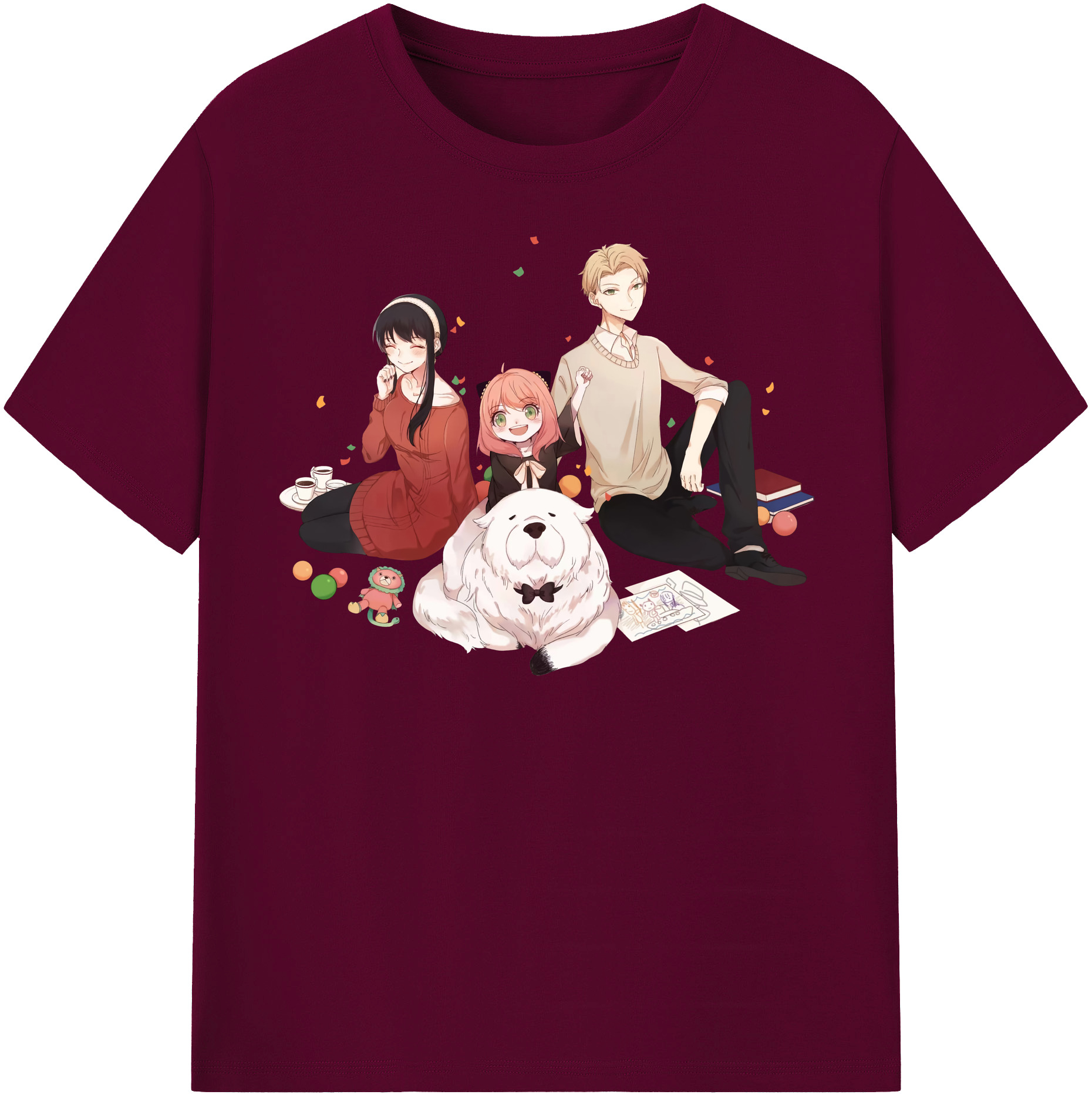 （画像用） SPY×FAMILY间谍家家酒 レディースカジュアルプリントTシャツ（綿100％）